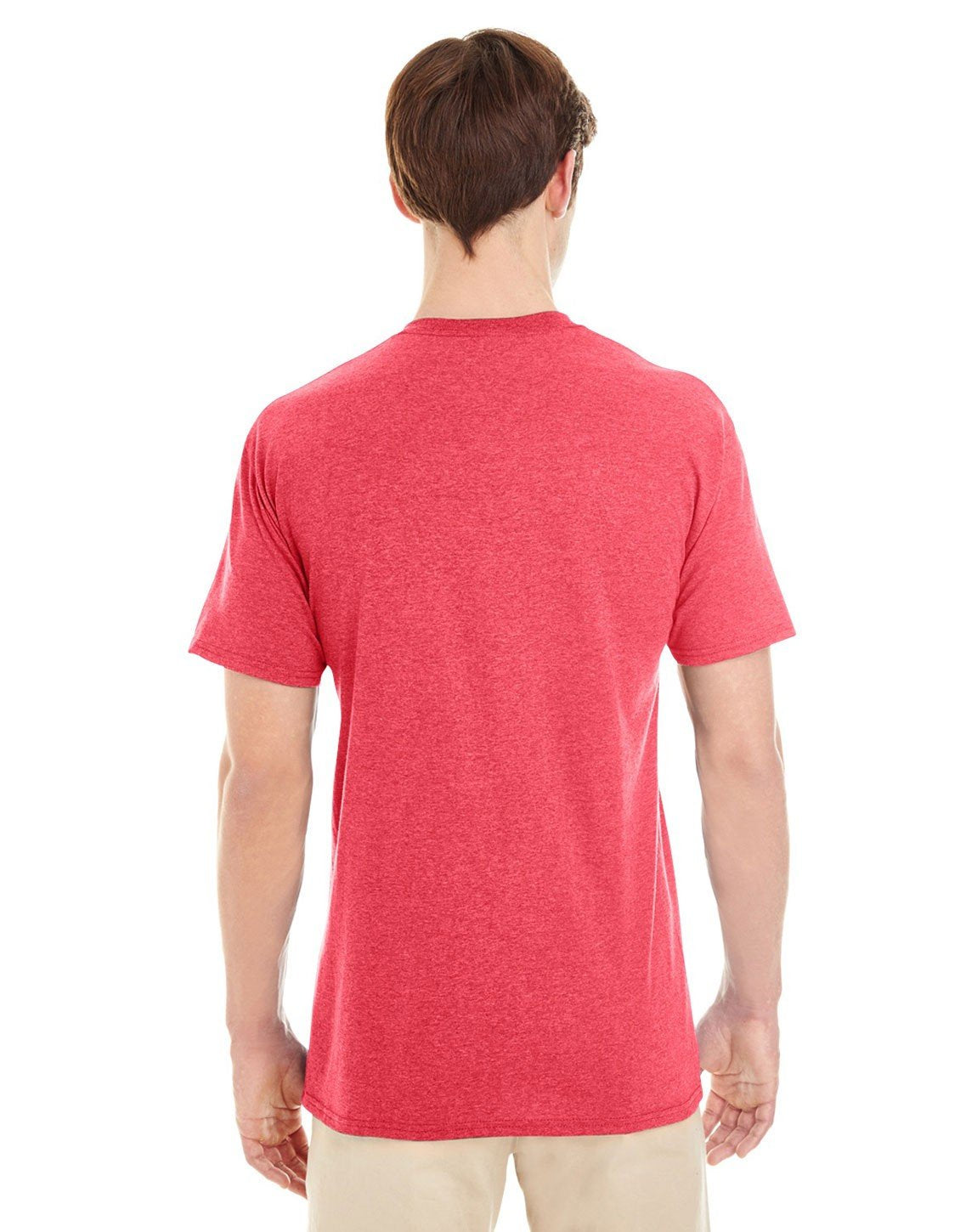 Jerzees Adult 4.5 oz. TRI-BLEND T-Shirt L FIERY RED HTHR