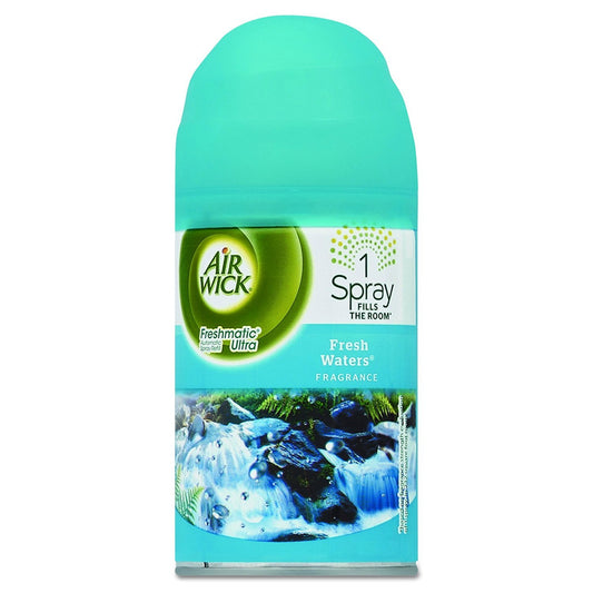 Air Wick Automatic Air Freshener Spray Refill, 1ct, Fresh Waters, Odor Neutralization, Essential Oils