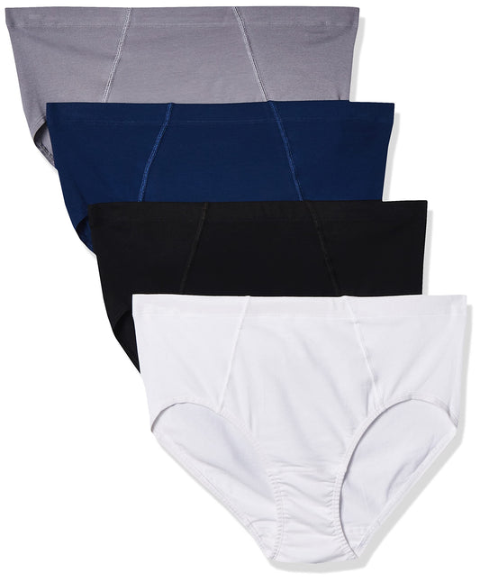 Fruit Of The Loom Women's Plus Size Underwear Flexible Fit Brief Panties, Assorted, 2X/10