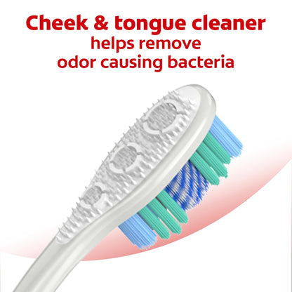Colgate 360 Optic White Whitening Toothbrush, Adult Soft Toothbrush with Whitening Cups, Helps Whiten Teeth and Removes Odor Causing Bacteria, 4 Pack