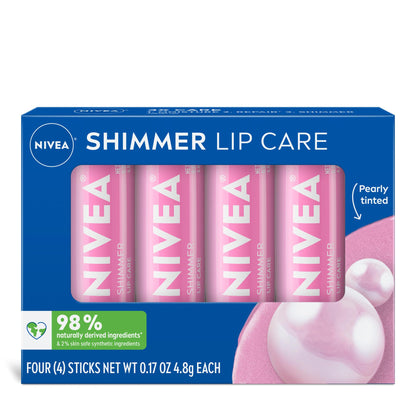 NIVEA Shimmer Radiant Lip Care 0.17 oz (Pack of 8)
