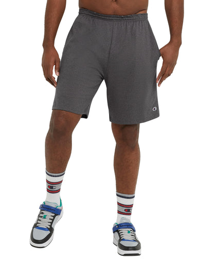 Champion Men's Shorts, Classic Cotton Jersey Athletic Shorts, 9", Long Gym Shorts, Men's Workout Shorts