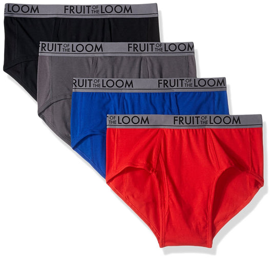Fruit of the Loom Men's 4pk Ultra Flex Brief, Assorted, Small
