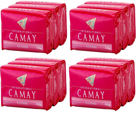 Camay Classic Softly Scented Bar Soap (Pack of 12) All-in-one exfoliating and moisturizing soap Leaves Skin Smooth & Radian! Great for Hands, Face & Body! (12 Bars, 4.4oz Each Bar)