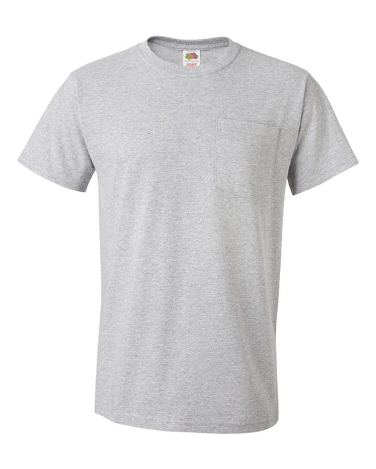 Fruit of the Loom 100% Heavy Cotton HD Pocket T-Shirt, 3XL, BLACK