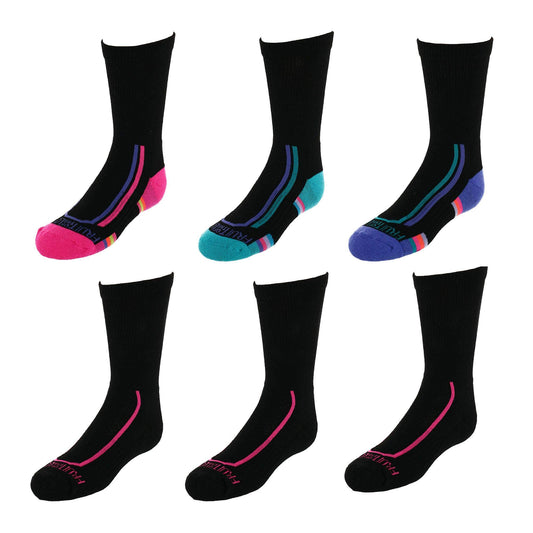 Fruit of the Loom Little Eveyday Active Cushioned Crew, Multi-Colored, Girl's Shoe Size: 4-10
