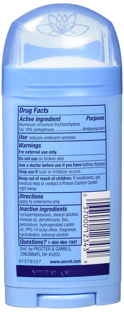 Secret Sheer Dry Anti Perspirant Deodorant Solid Gel Powder Fresh - 2.6 Oz