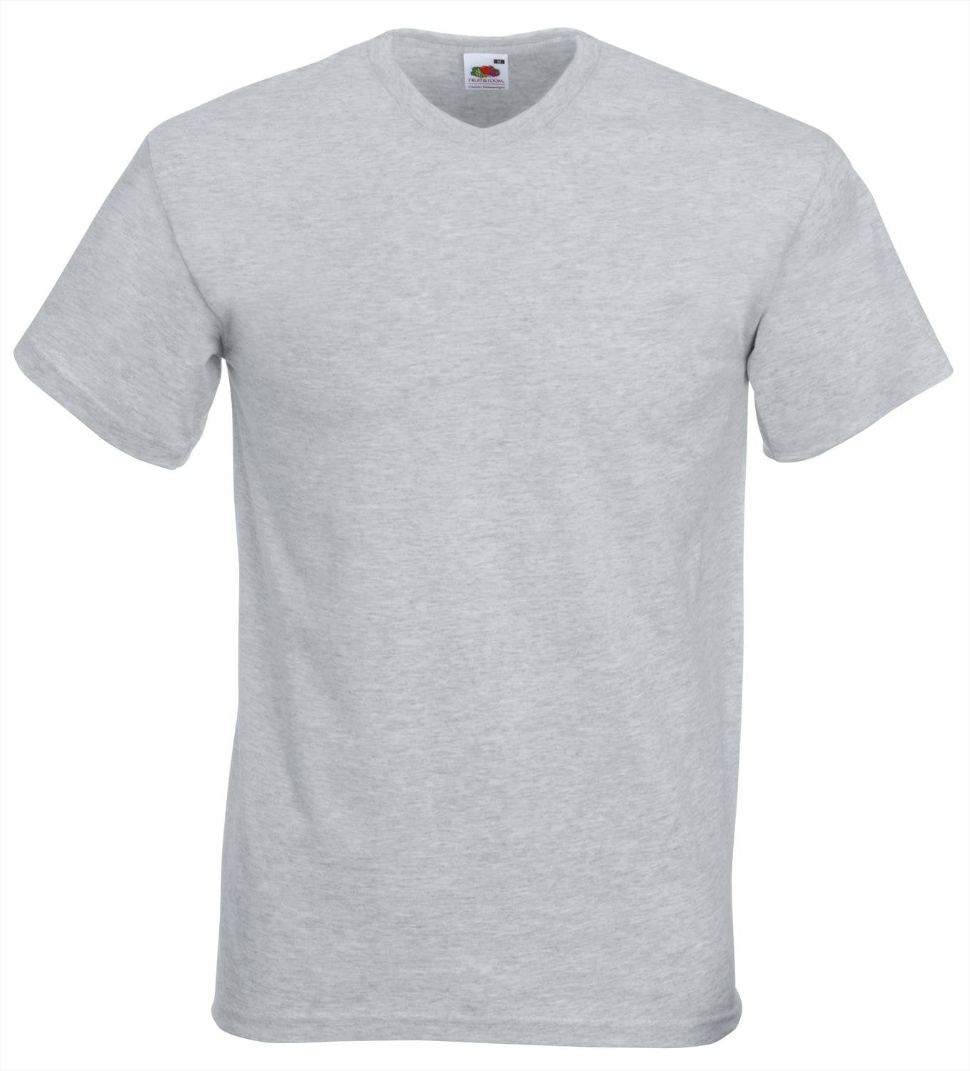 Fruit of the Loom Mens Short Sleeve V-Neck Tee White XL