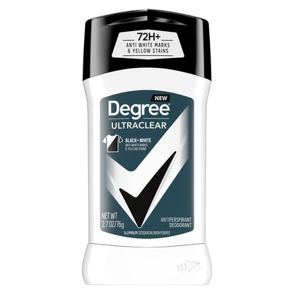 Degree Men Ultra Clear Black Plus White Antiperspirant Deodorant 2.7 Ounce (Pack of 3)