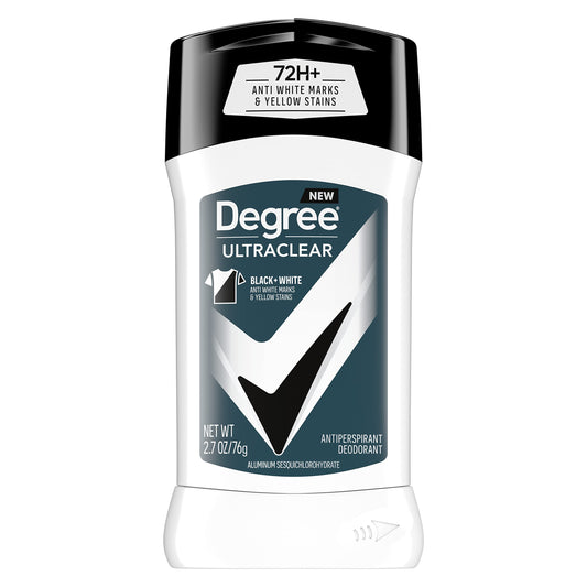 Degree Men Ultra Clear Black Plus White Antiperspirant Deodorant 2.7 Ounce (Pack of 3)