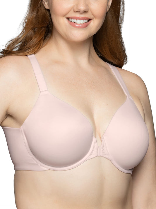 Vanity Fair Women's Full Figure Front Closure Bra, Beauty Back Smoothing, Lightly Lined Cups up to DDD, Quartz, 40C