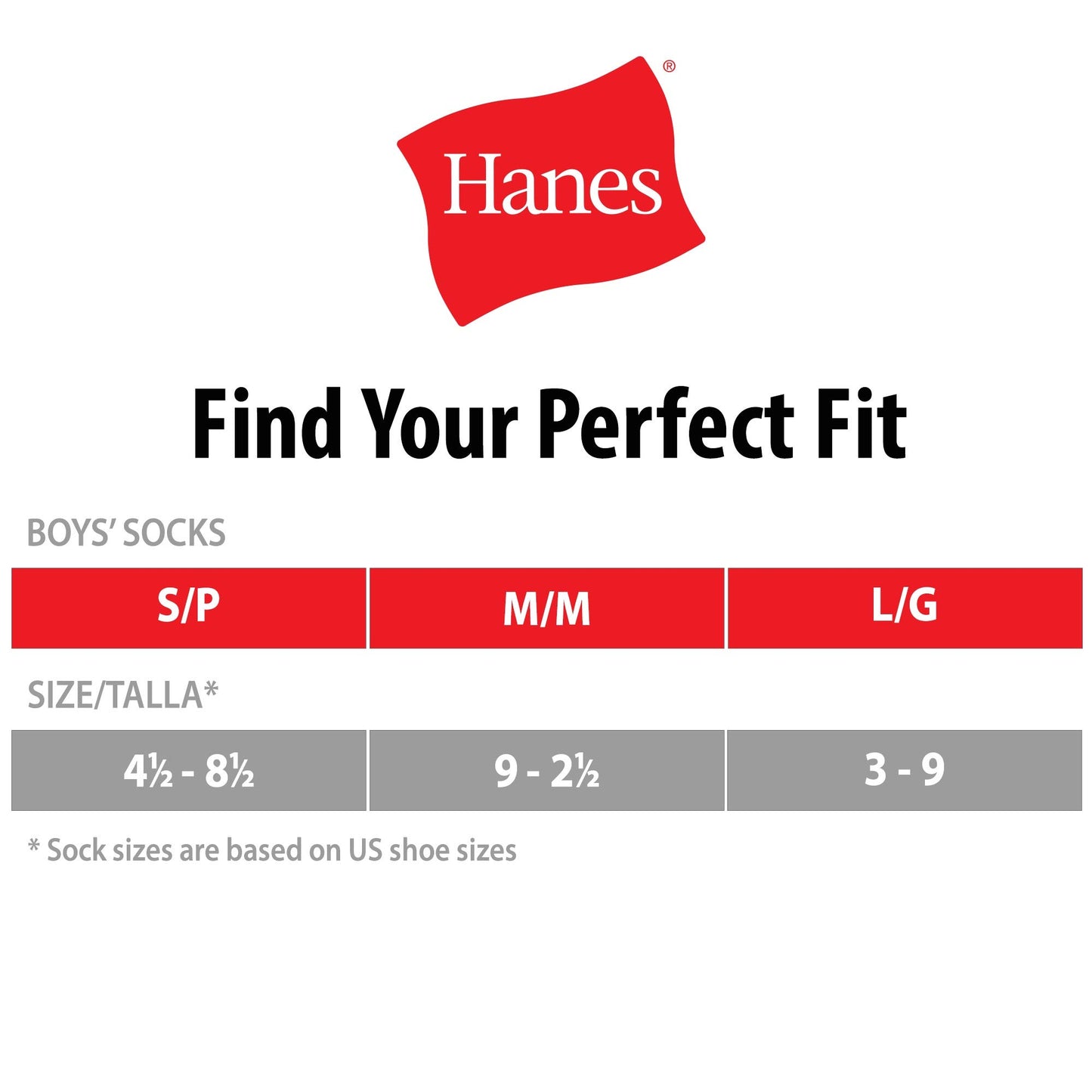 Hanes Small-Shoe Size: 4.5-8.5 Boys, Double Tough Cushioned Crew Socks, 12-Pair Packs, White/Grey Bottom