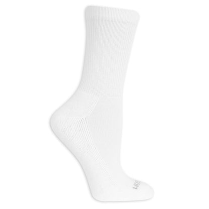 Fruit of the Loom Women's Everyday Soft Cushioned Socks-10 Pair Packs, White, 4-10