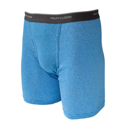 Fruit of the Loom, 12 Pack Random, Mens Underwear, Size Medium, Cotton Underwear, Boxer Briefs with Fly, Tag Free
