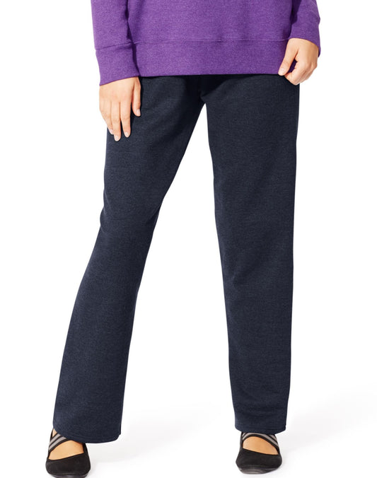Just My Size Women's Plus-Size EcoSmart Sweatpants Length, Navy Heather, 5XL Petite