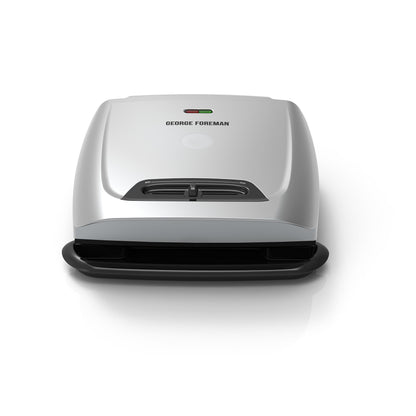 George Foreman 8-Serving Classic Plate Grill and Panini Press with Adjustable Temperature, Platinum, GR2121P