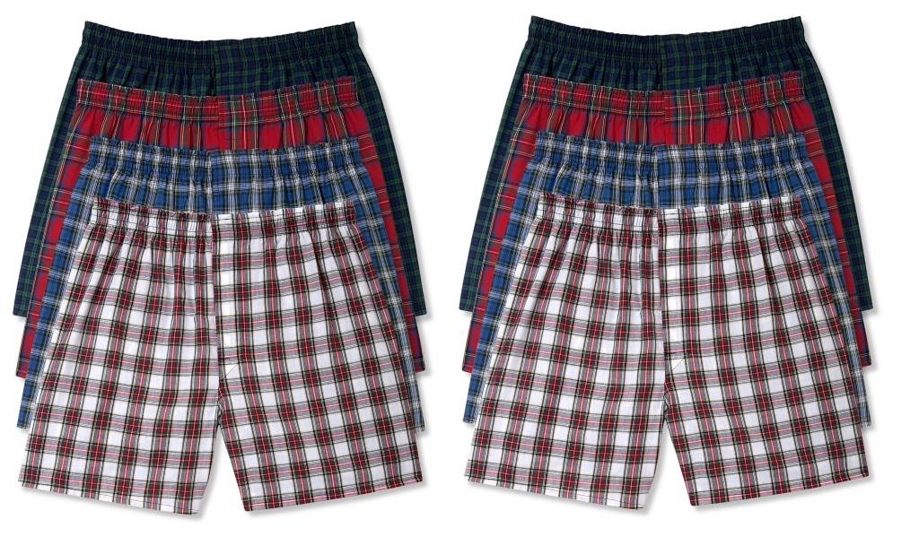 Hanes Boys' 4 Pack Ultimate Comfort Flex Printed Boxer Brief, Assorted, X-Large