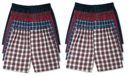 Hanes Boys' 4 Pack Ultimate Comfort Flex Printed Boxer Brief, Assorted, X-Large