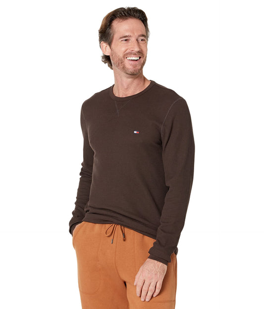 Tommy Hilfiger Thermal Long Sleeve Crew Espresso LG
