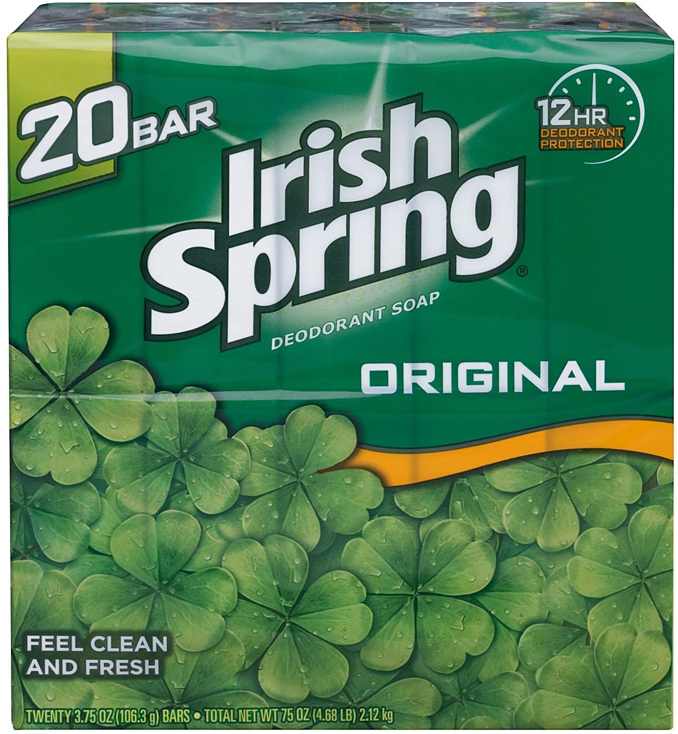 Irish Spring Deodorant Soap (20 Count, Aloe)