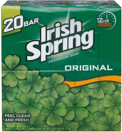 Irish Spring Deodorant Soap (20 Count, Aloe)