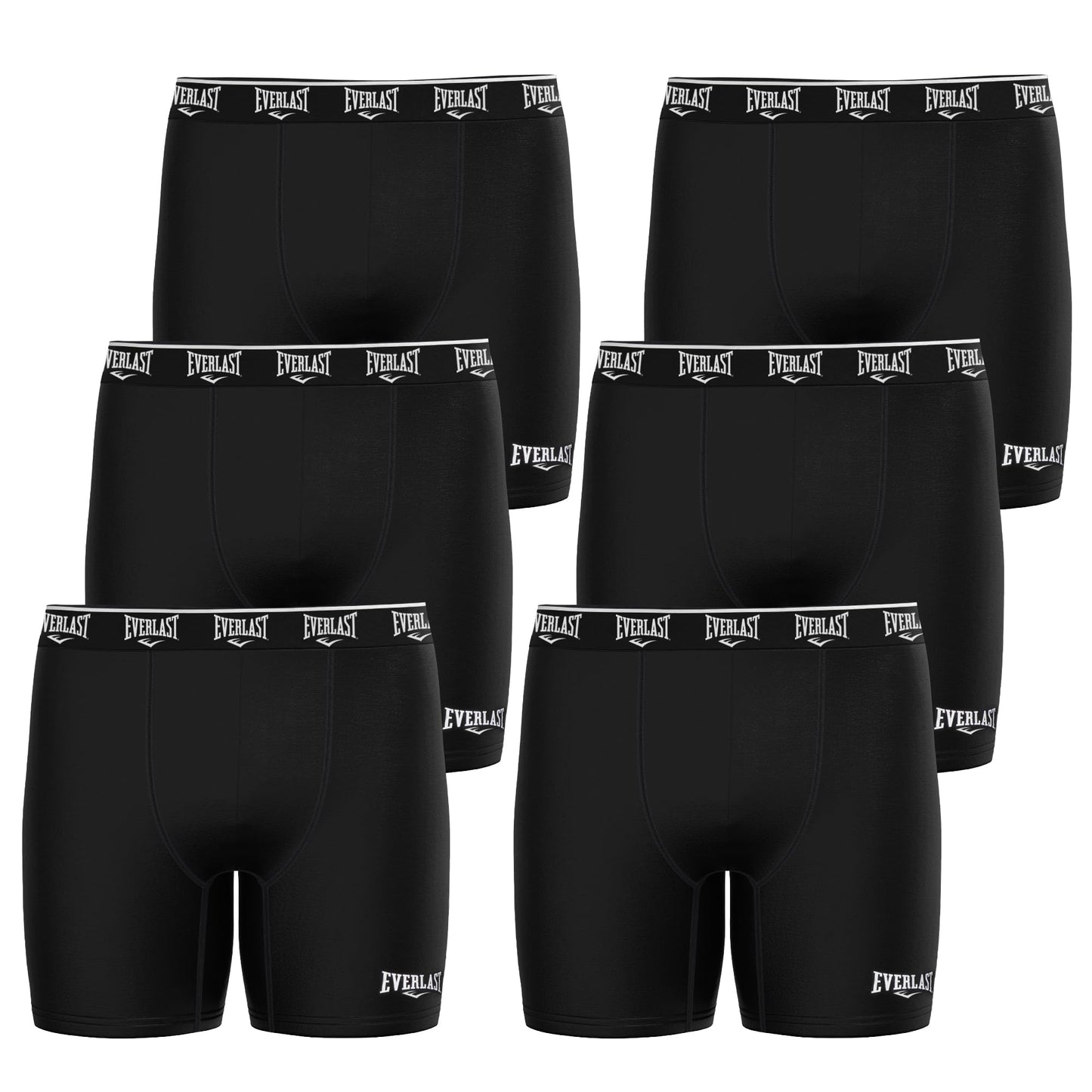 Everlast Mens Boxer Briefs Breathable Underwear for Men - 6 Pack Active Performance Mens Underwear (XL, Grey/Blue/Red)