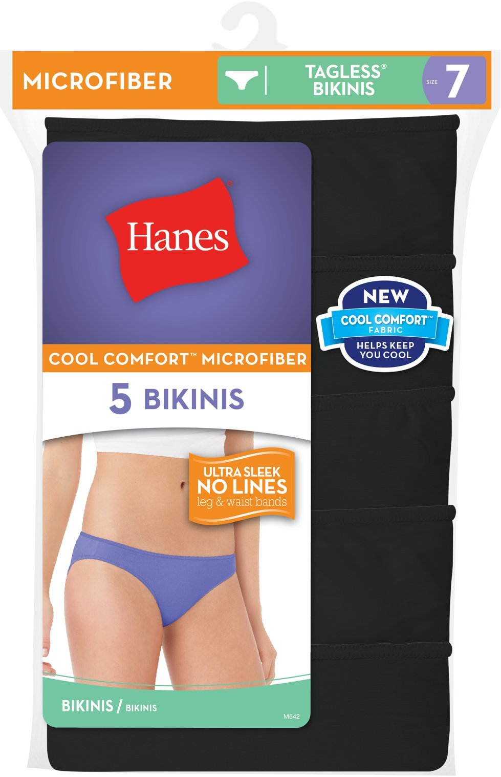 Hanes Women's 5 Pack Microfiber Bikini Panties, Assorted, 9