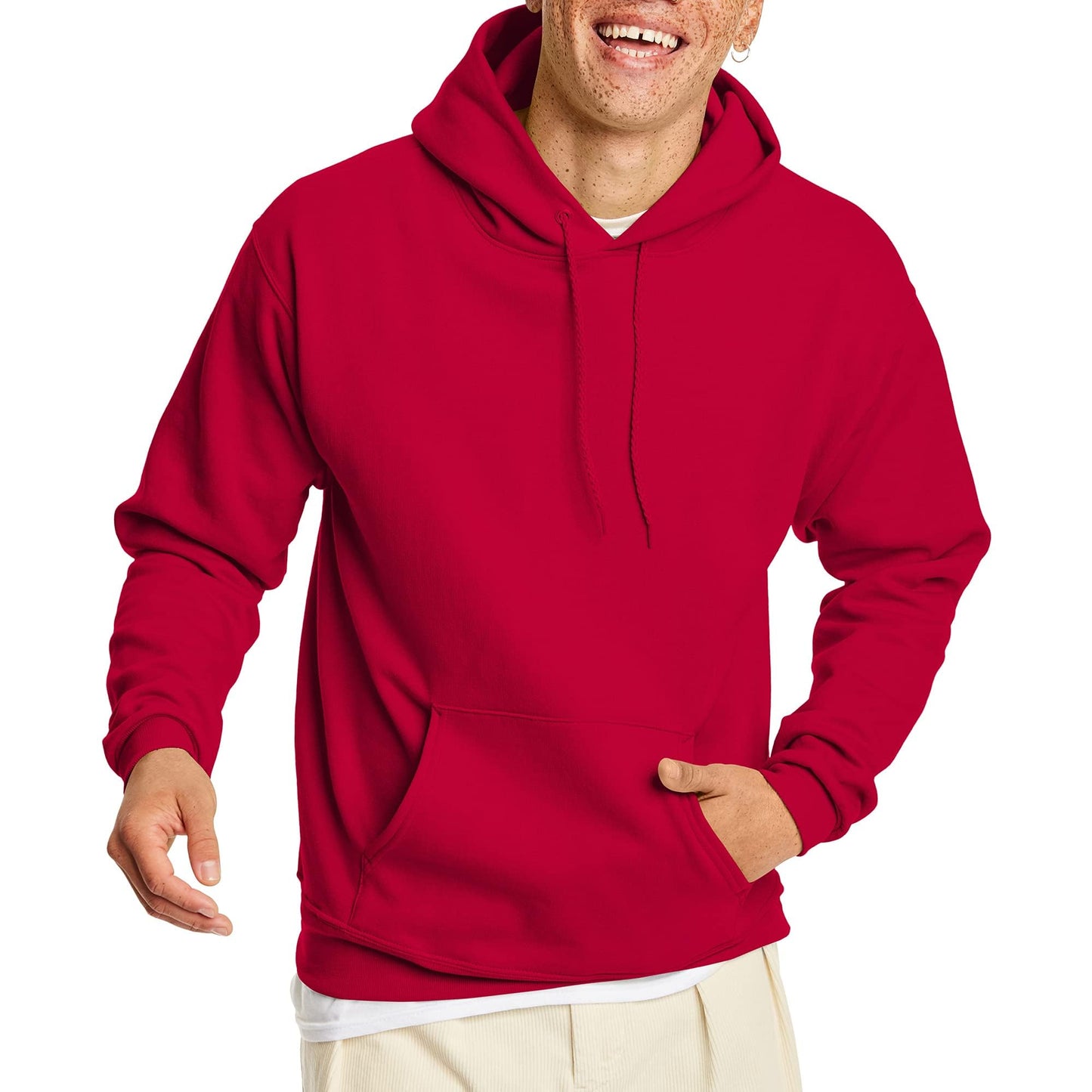 Hanes mens Pullover Ecosmart Hooded Sweatshirt Hoody, Deep Red, 4X-Large US