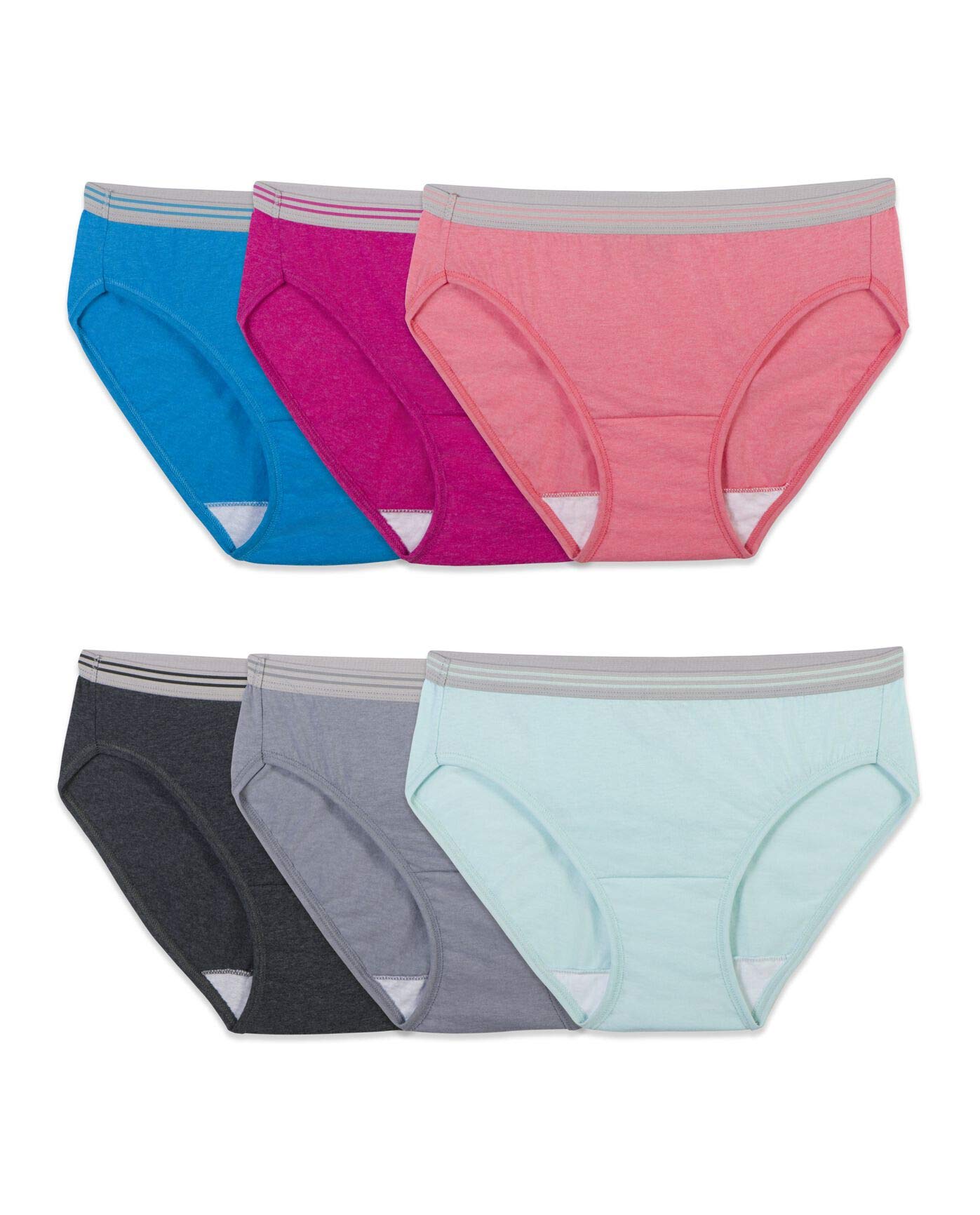 Fruit of the Loom 7-Pack of Ladie's Heather Bikinis (9 (44" - 45"))