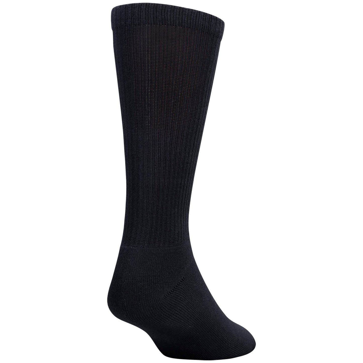 GOLDTOE Men's Uptown Crew Socks, 3-Pairs, Black, Large