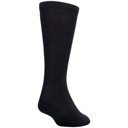 GOLDTOE Men's Uptown Crew Socks, 3-Pairs, Black, Large