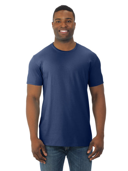 Fruit of the Loom Men's Lightweight Cotton Tees (Short & Long Sleeve), Crew-4 Pack-White, X-Large