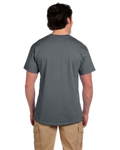 FOL Men's 5 oz. HD Cotton T-Shirt-ATHLETIC HEATHER/CHARCOAL GREY-M-4 Pack