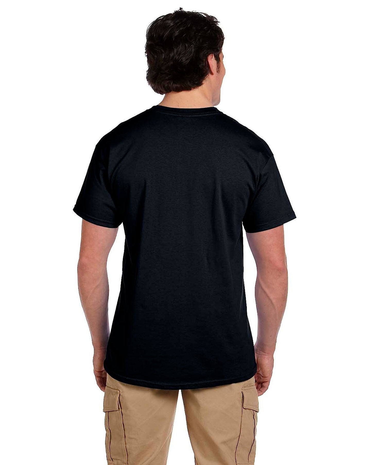 Fruit of the Loom Men's Crew Neck T-Shirt (Pack of 4), Black/Grey, Medium