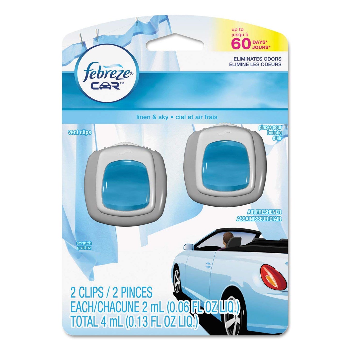 Procter & Gamble 81118 Febreze Car Vent Clips Air Freshener44; Hawaiian Aloha