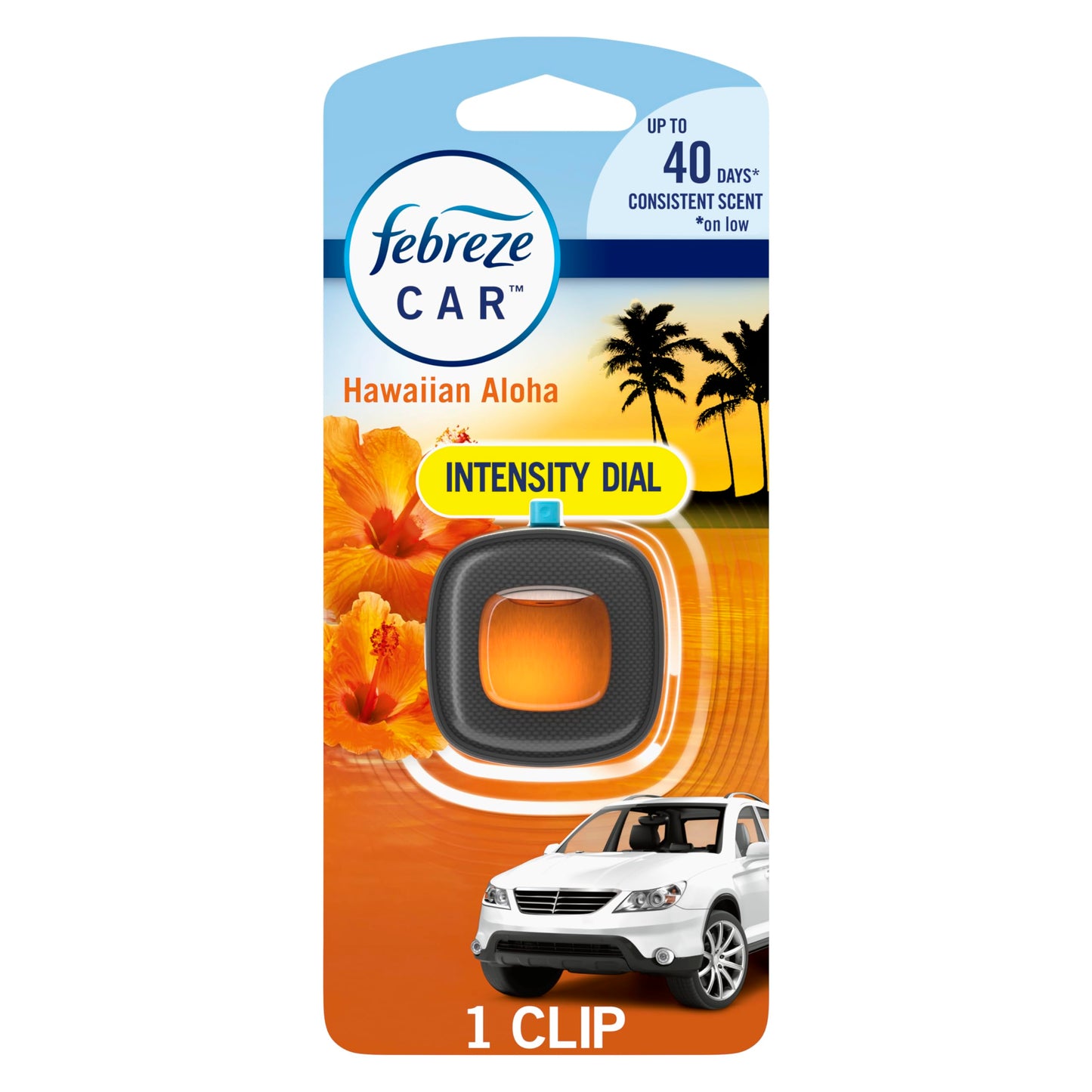 Febreze Car Air Fresheners, New Car Scent, Odor Eliminator for Strong Odors Car Vent Clips (2 Count)