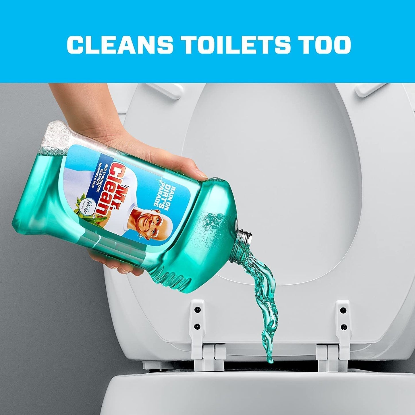Mr. Clean Meadows and Rain Febreze Freshness Multi-Surface Cleaner 45 Fl Oz (Pack of 2) 90 Fl Oz