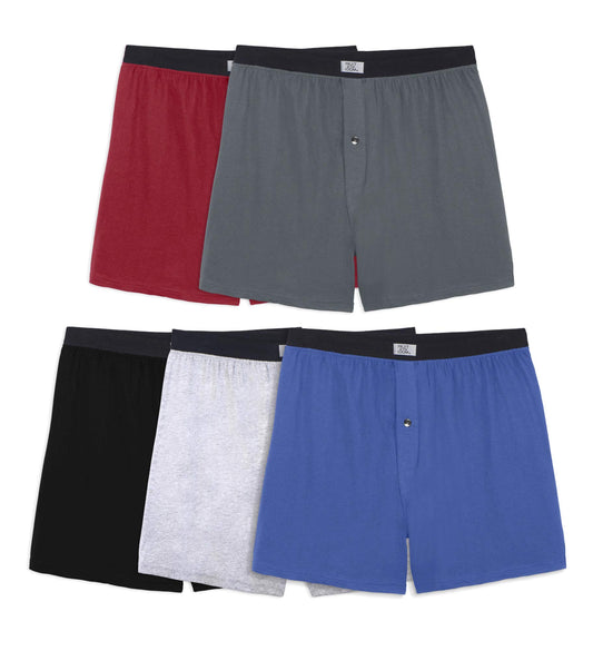 Fruit Of The Loom Mens Knit Boxers 5 Pack, S, Assorted