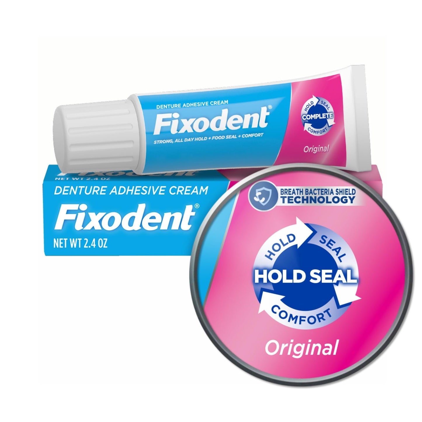 Fixodent Cream Size 2.4z Fixodent Denture Adhesive Cream Original 2.4 Ounce (Pack of 6)