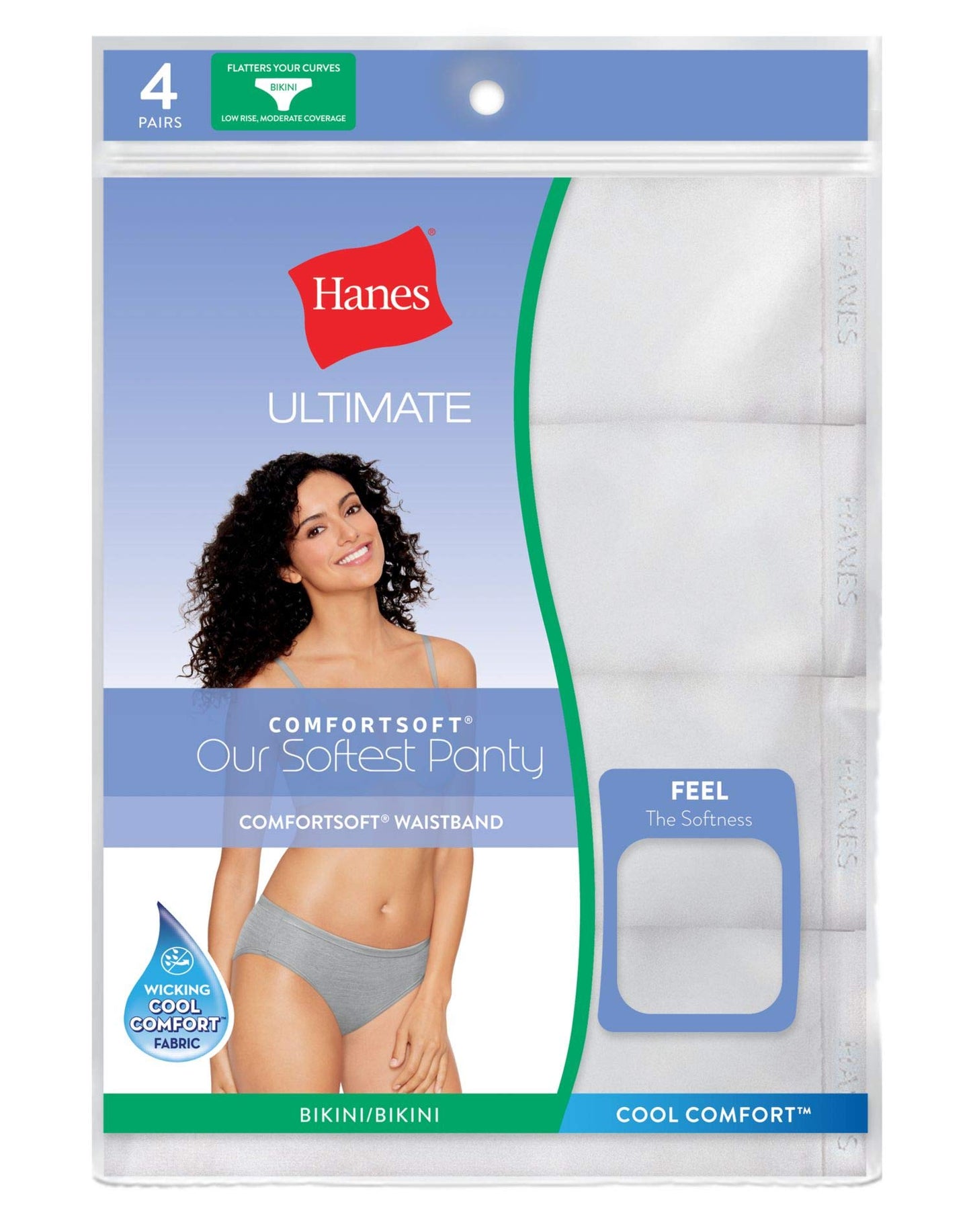Hanes Women's Comfort Soft Bikini Panty - 4 Pack 47HUSK 6 WhiteTaupeMochaGrey