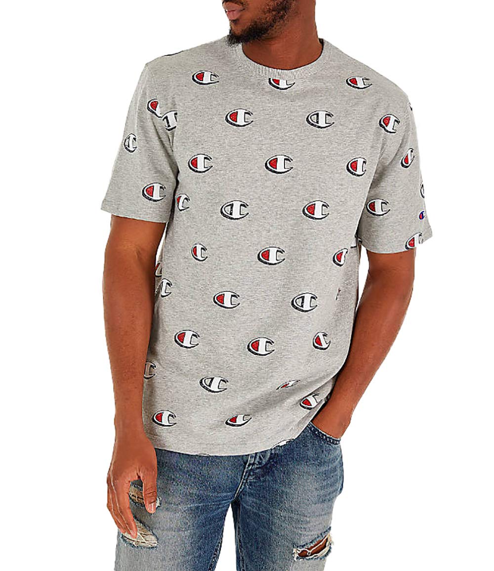 Champion Men's Heritage Tee, MULTI SCALE SCRIPT BLACK, Medium