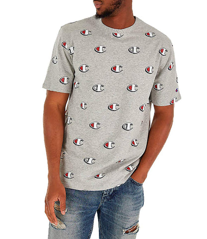 Champion Men's Heritage Tee, MULTI SCALE SCRIPT BLACK, Medium