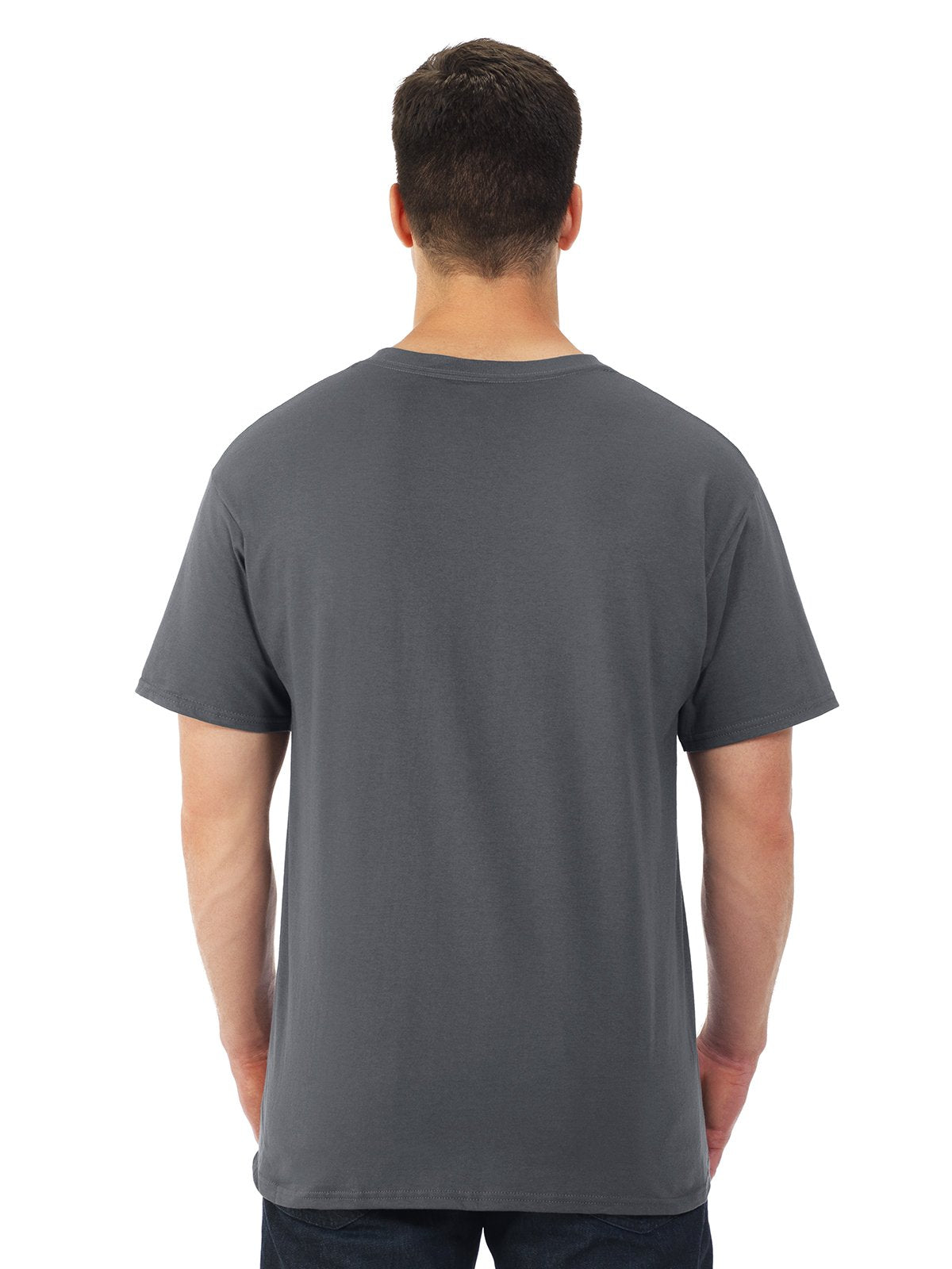 Fruit of the Loom Mens Heavy Cotton HD V-Neck T-Shirt (39VR) -White -S