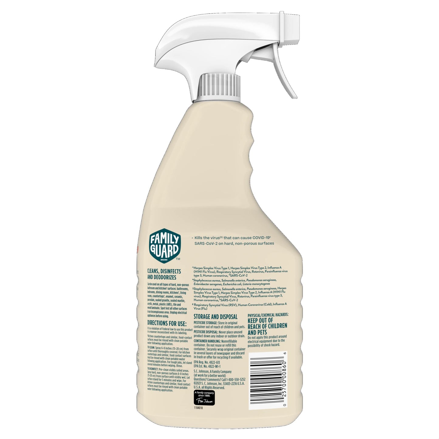 FAMILYGUARD Brand Disinfectant Spray Trigger & Multi Surface Cleaner, Antibacterial Spray, Expertly Formulated for Use In Homes with Children & Pets, Citrus Scent, 32 oz (Pack of 3)