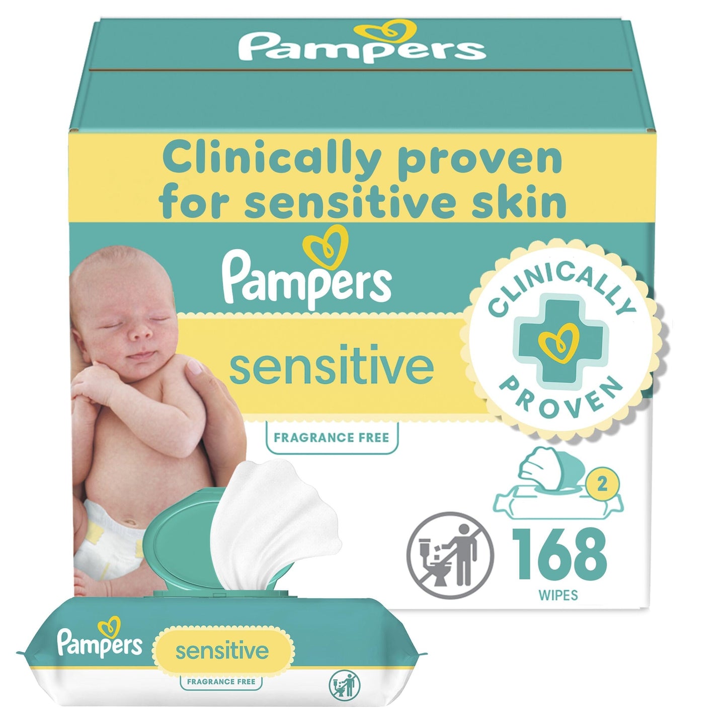 pampers sensitive baby wipes 864 ct OLD