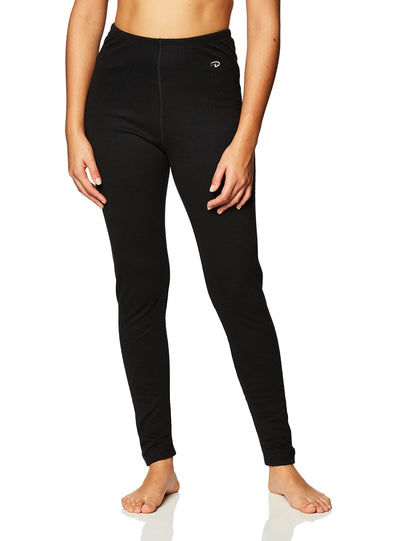 Duofold Women's Mid Weight Wicking Thermal Leggings (Pack of 2), Black, X-Large