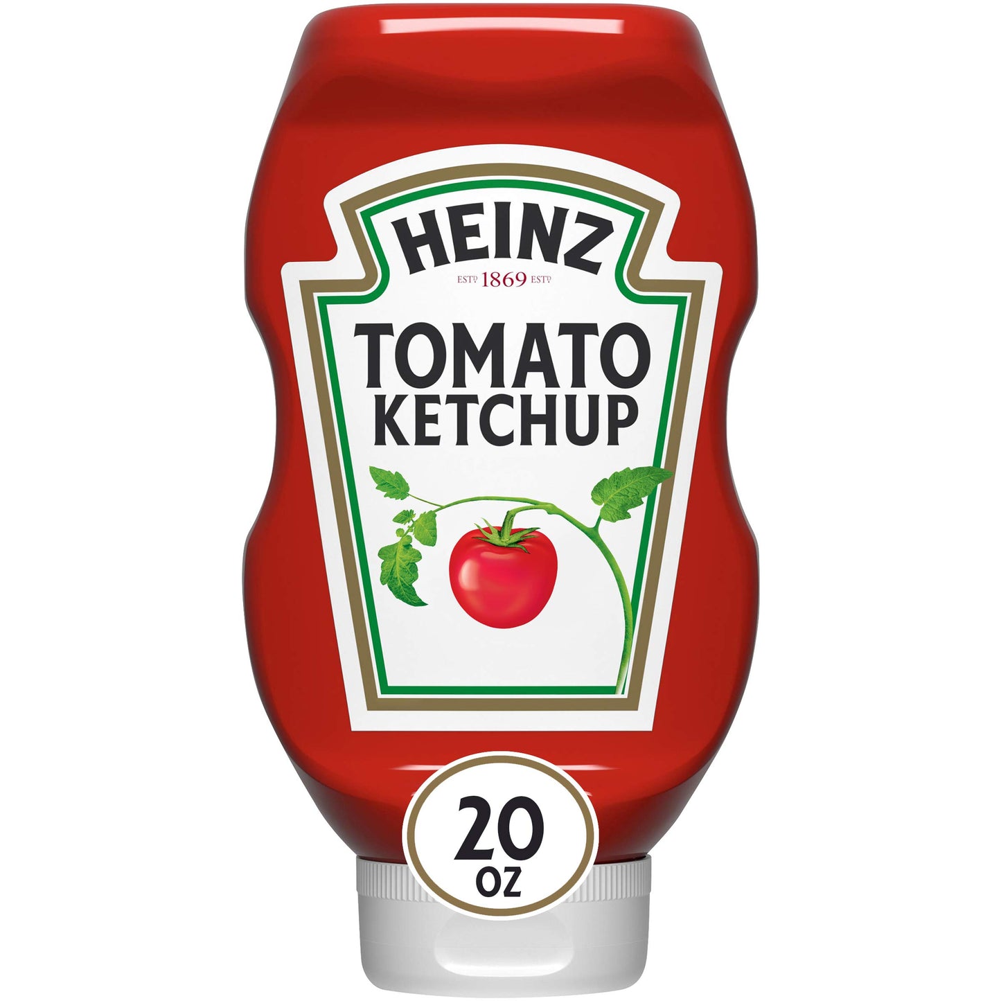 HEINZ Ketchup, 20 oz. FOREVER FULL Inverted Bottles (Pack of 30)