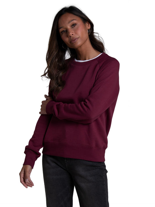 Fruit of the Loom Women's Crafted Comfort Sweatshirts, Pants, & Tri-Blend Tees, Ruby Wine