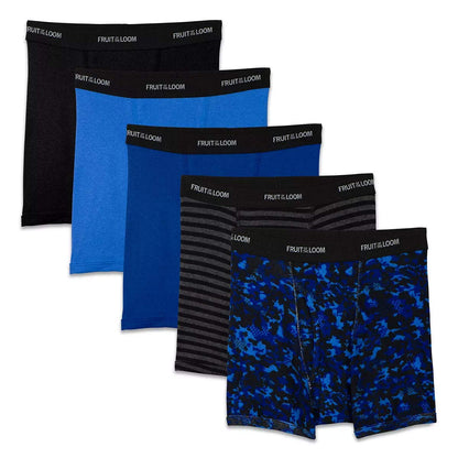 Fruit of the Loom Boys' Boxer Briefs Signature Collection 10 Pack M