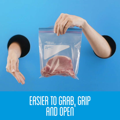 Ziploc Freezer Bags with New Grip 'n Seal Technology, Quart, 38 Count, Pack of 3 (114 Total Bags)